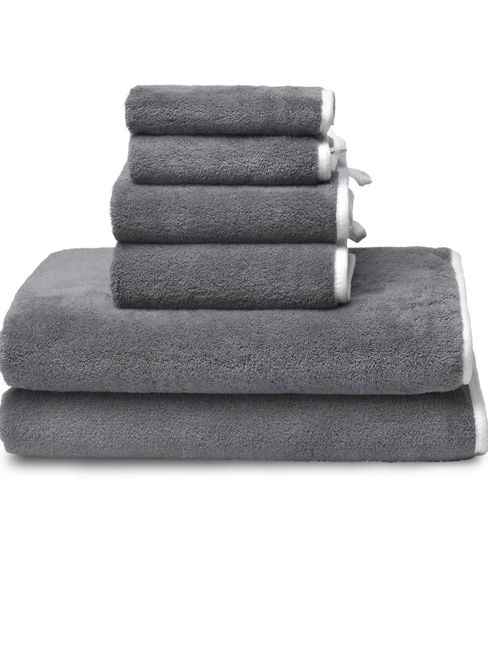 Plush Grey Bath Towel Set - Soft & Absorbent